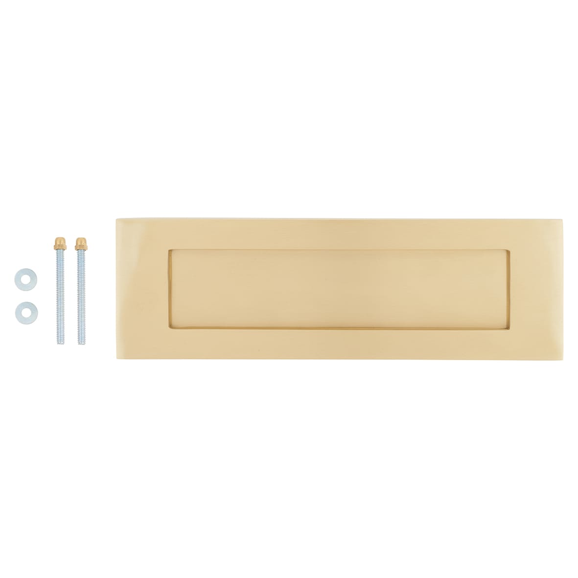 Letter Plate - 306 x 100mm - Satin Brass - view 3