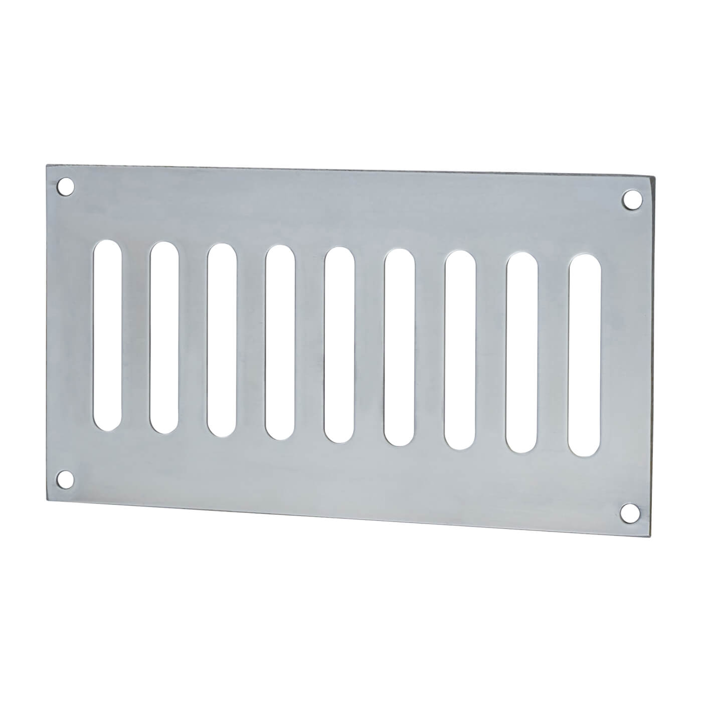 Plain Slotted Vent - 165 x 89mm - 3040mm² Free Air Flow - Satin Stainless Steel - view 2