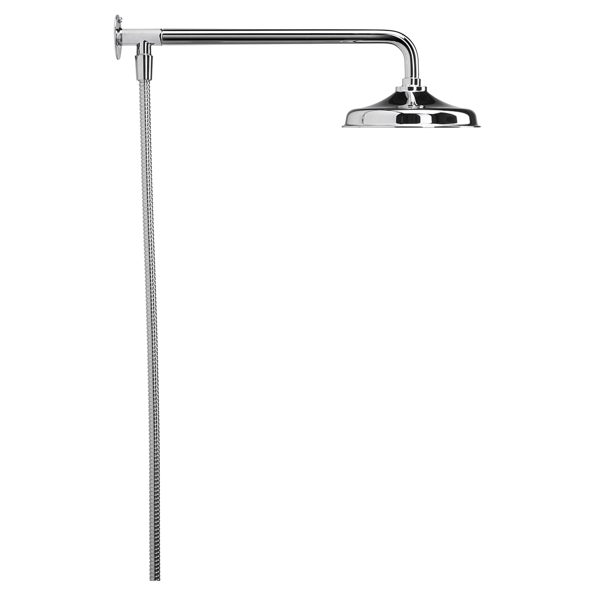 Traditional Rain Single Spray Shower Kit - Chrome - view 3