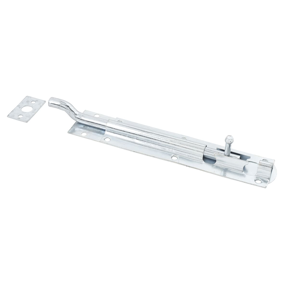 Traditional Tower Gate Bolt - Necked - 200mm Length - Zinc Plated - view 3