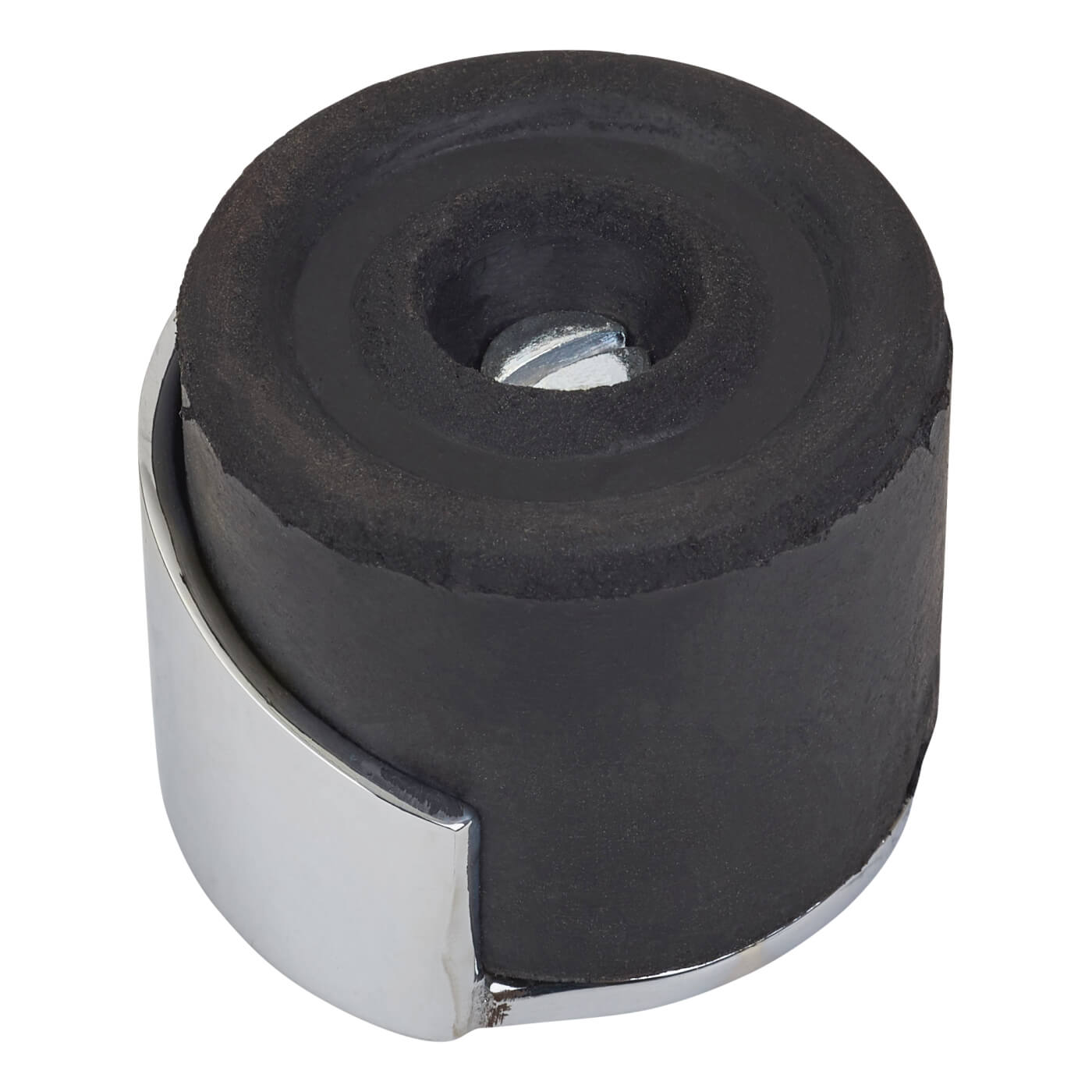 Round Floor Mounted Door Stop - 30 x 38mm - Polished Chrome - view 2