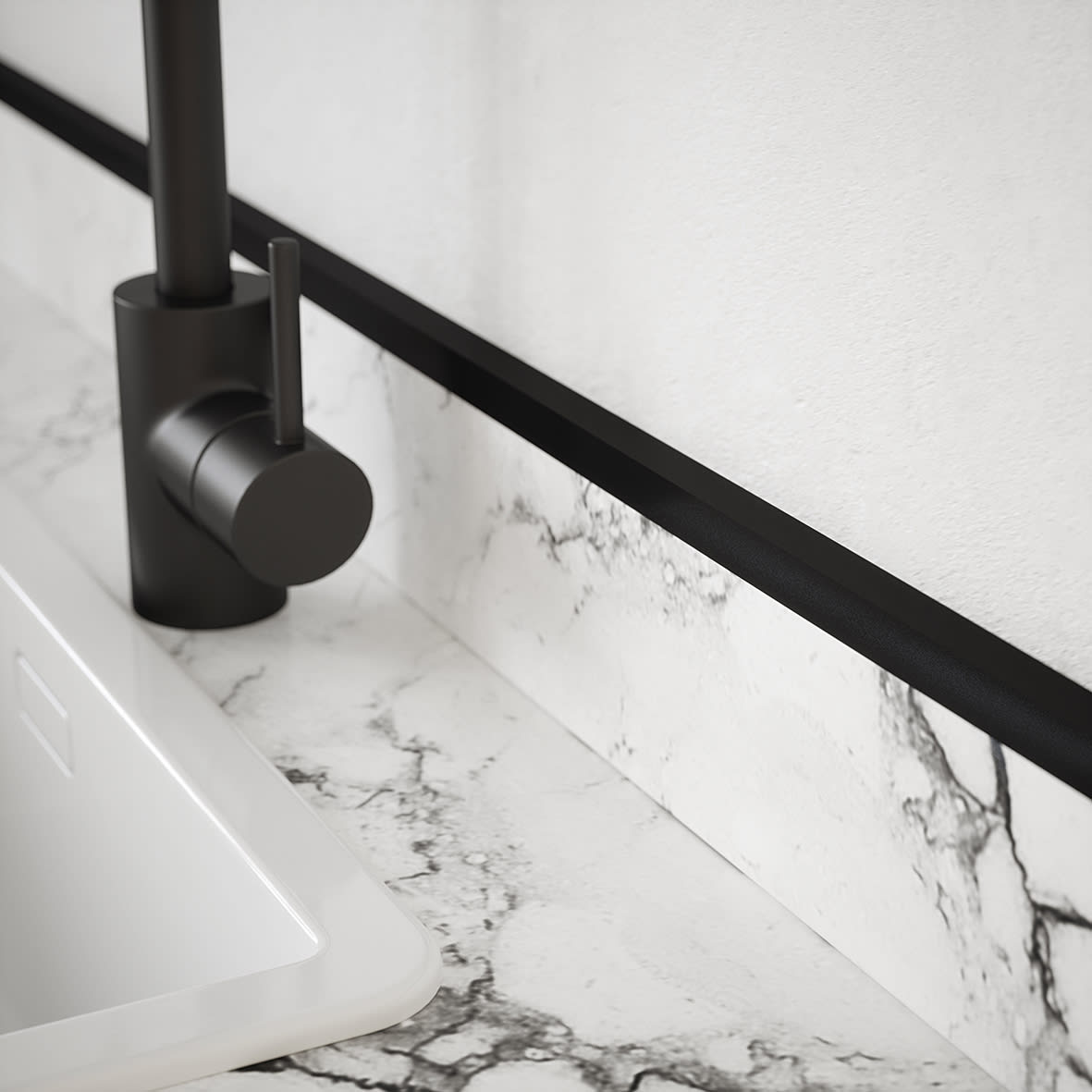 2000mm Aluminium Angle - Unequal Sided - 30 x 20 x 1mm - Matt Black - view 3