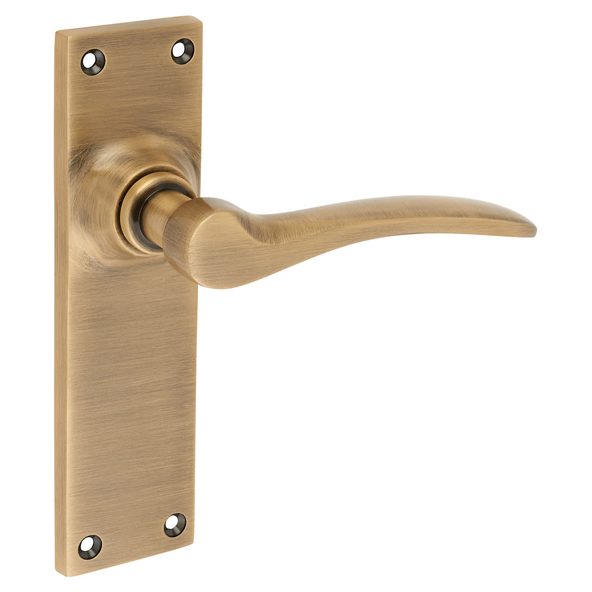 Antique Brass Latch Door Handles - Buckingham Range - 152 x 41mm - view 2