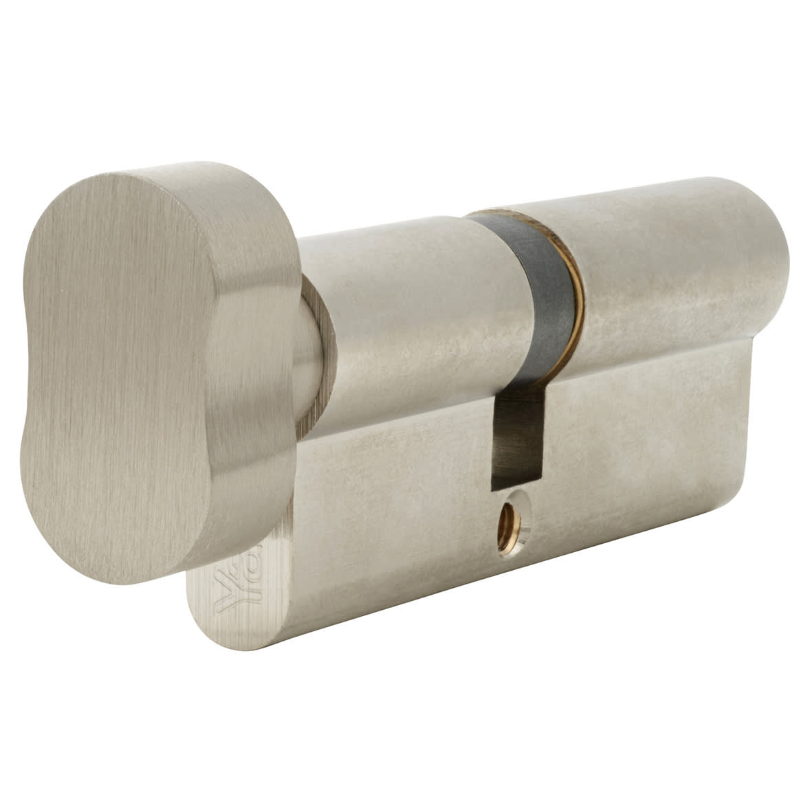 6 Pin 90mm Euro Thumbturn Cylinder - 40mm Turn + 50mm - Satin Nickel - Keyed to Differ - view 2