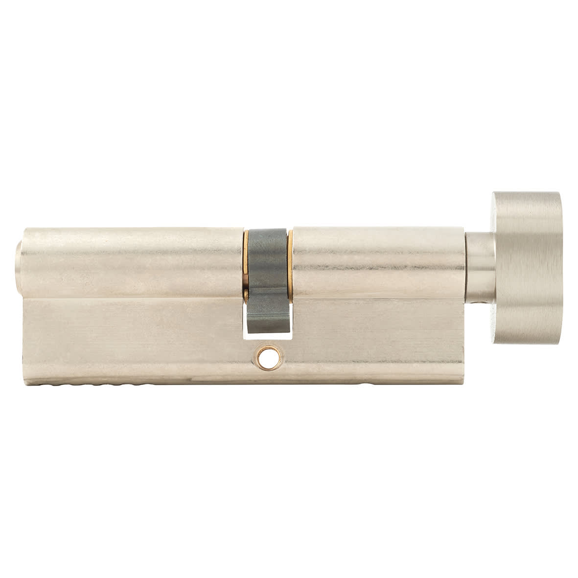 6 Pin 90mm Euro Thumbturn Cylinder - 40mm Turn + 50mm - Satin Nickel - Keyed to Differ - view 3
