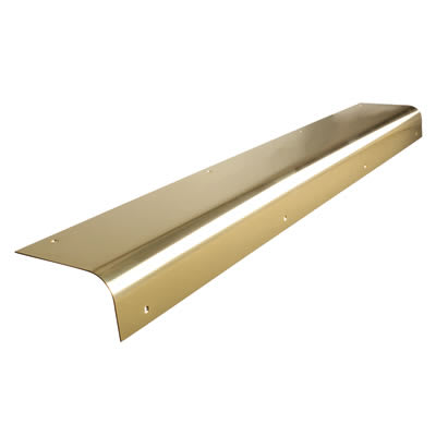 Solid Brass Round Nose Door Step - 900 x 100mm - Polished - view 2