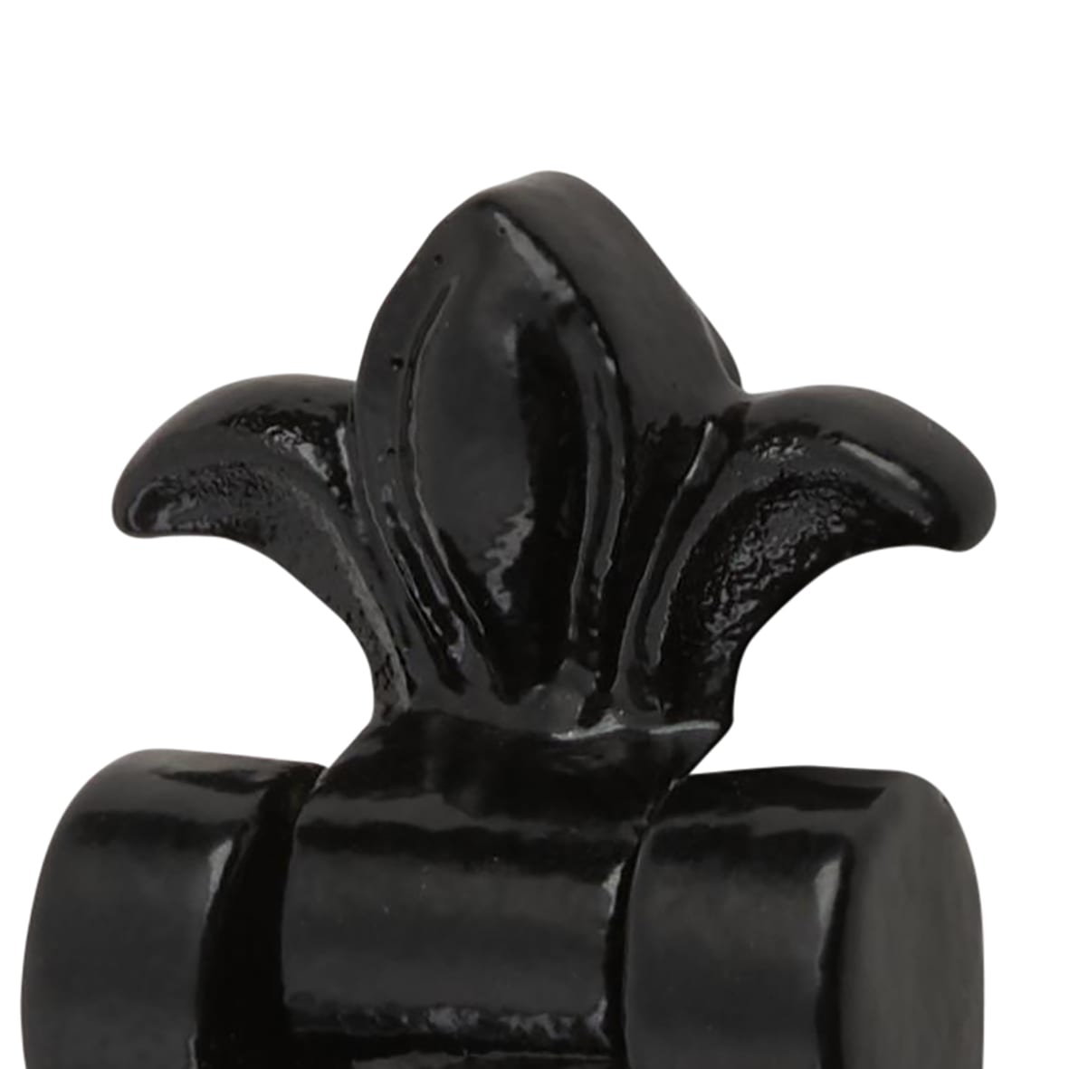 Elan Fleur de Lys Door Knocker - Metalized Antique Black Iron - 190 x 65mm - view 4