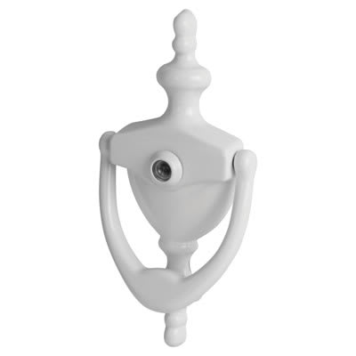 Arrone AR727K Traditional Urn Door Knocker with Viewer - White - 151 x 76mm - view 2