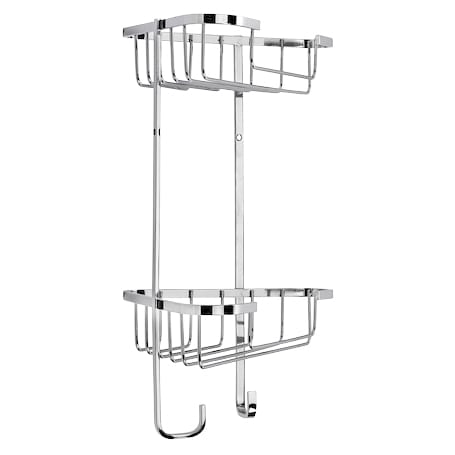 Wirework Medium Corner Shower Basket - Two Tier - 320 x 250 x 150mm - Stainless Steel - view 3