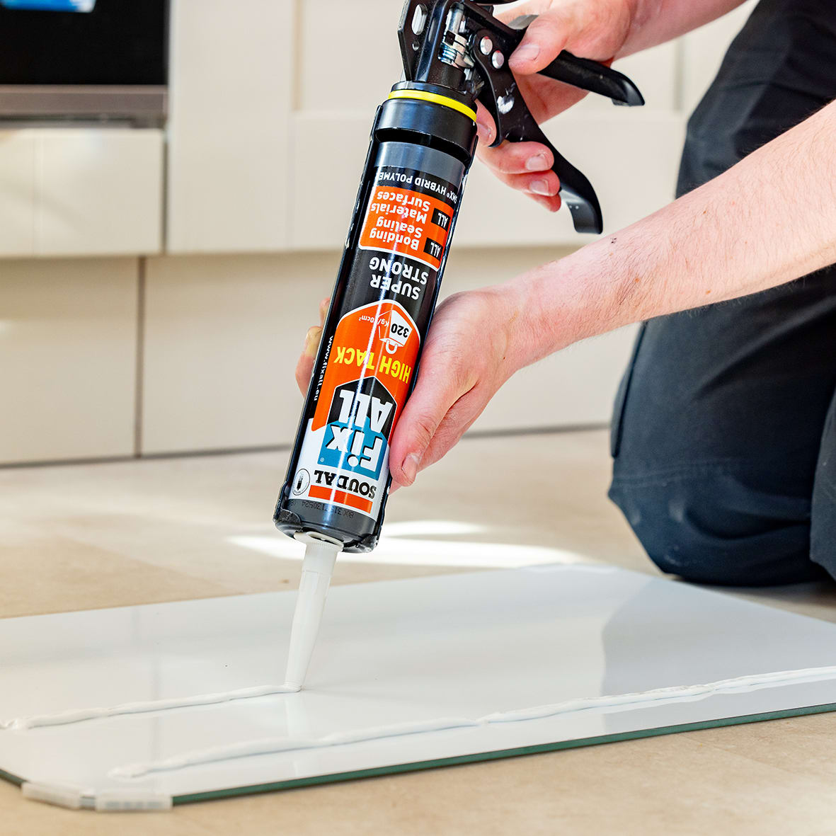 Fix All High Tack Sealant & Adhesive - 290ml - White - Pack of 3 - view 4