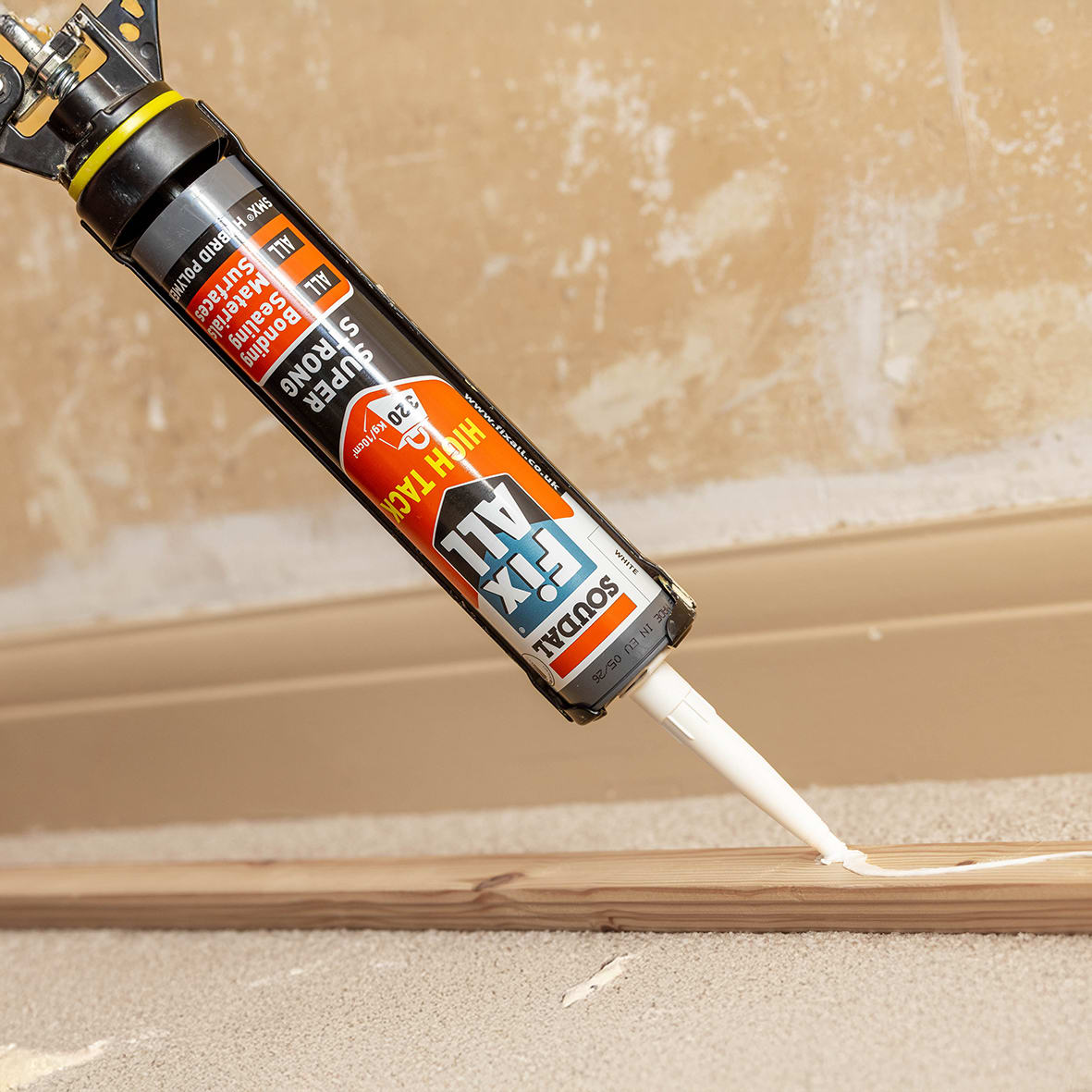 Fix All High Tack Sealant & Adhesive - 290ml - White - Pack of 3 - view 5