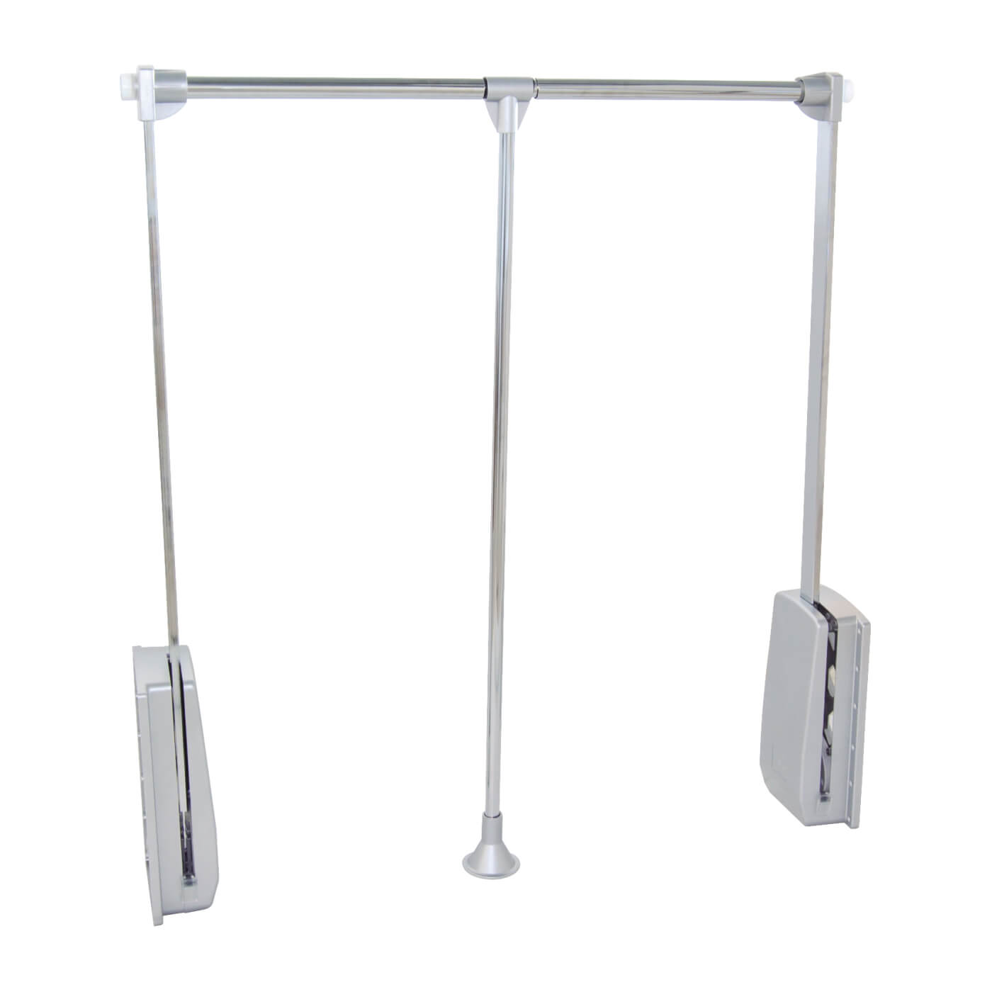 Pull Down Wardrobe Rail Lift - 830-1150mm - Max Weight 12kg - Chrome - view 2