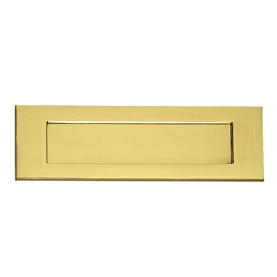 Letter Plate - 306 x 100mm - Polished Brass - view 2