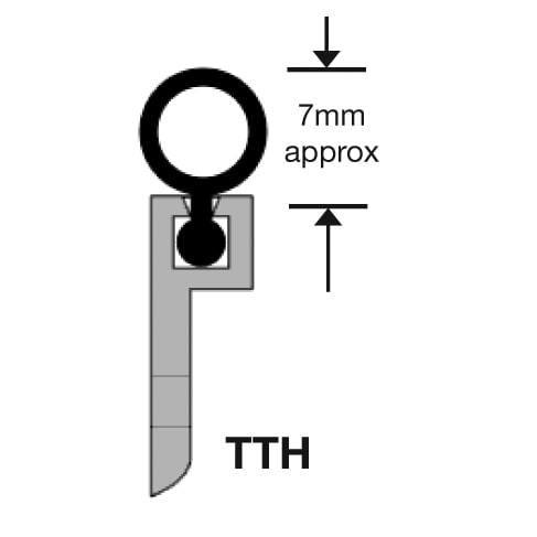 TTH Stop Seal - 2100mm Length - Satin Anodised Aluminium - view 2
