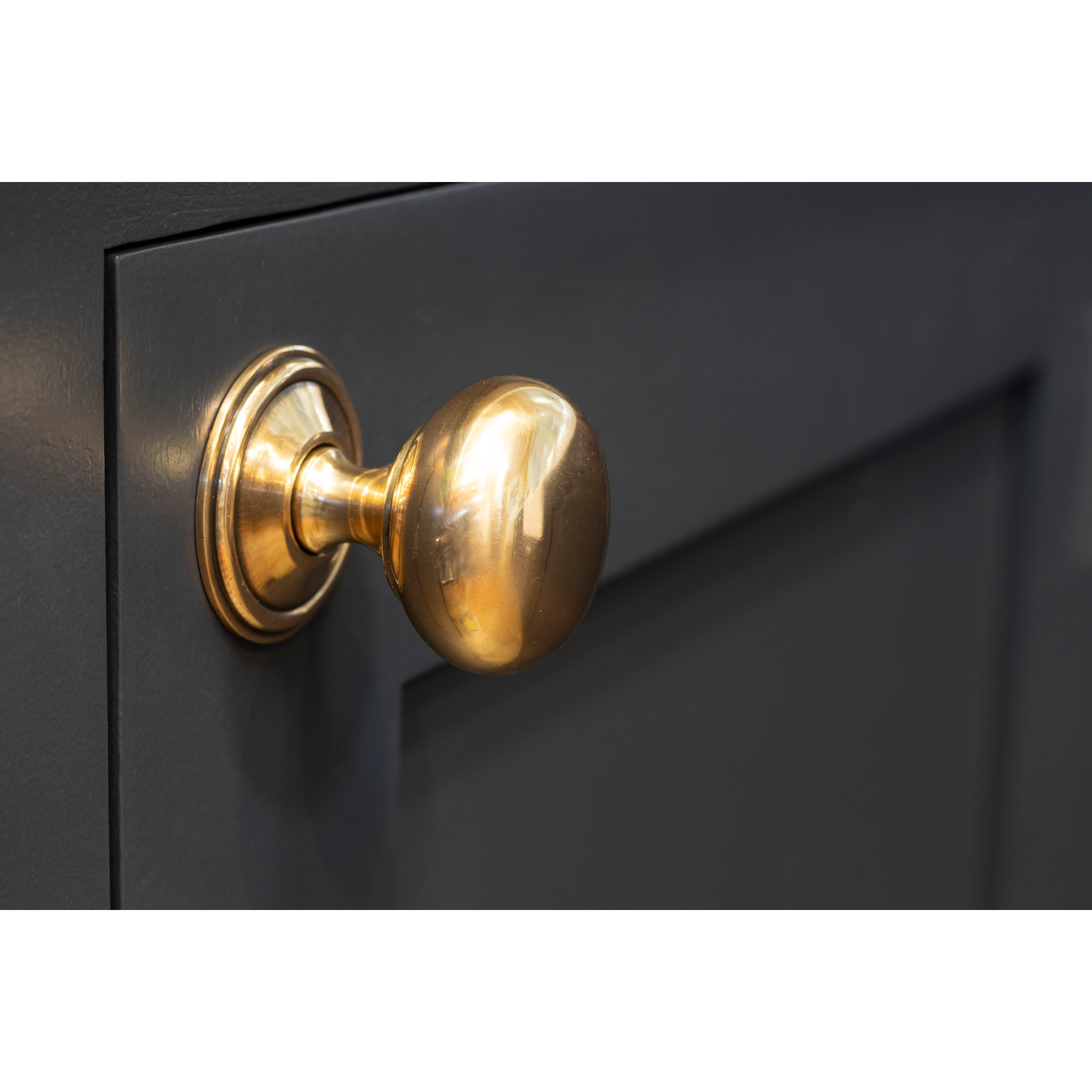 Mushroom Round Cabinet Knob - 38mm Diameter - Polished Bronze - view 2