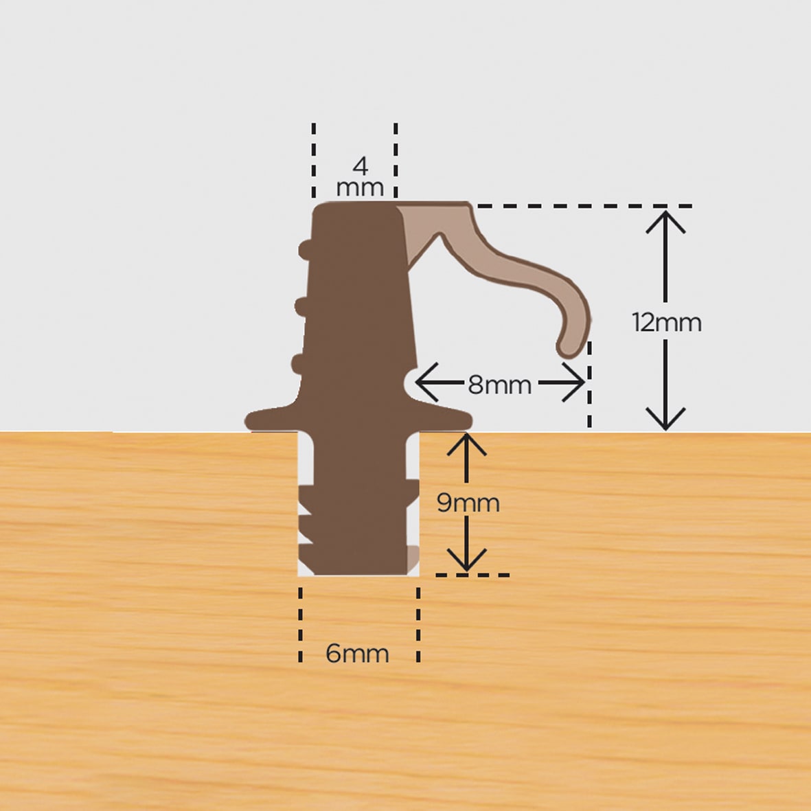 Water Bar - 1000mm Length - Brown - Pack of 5 - view 3