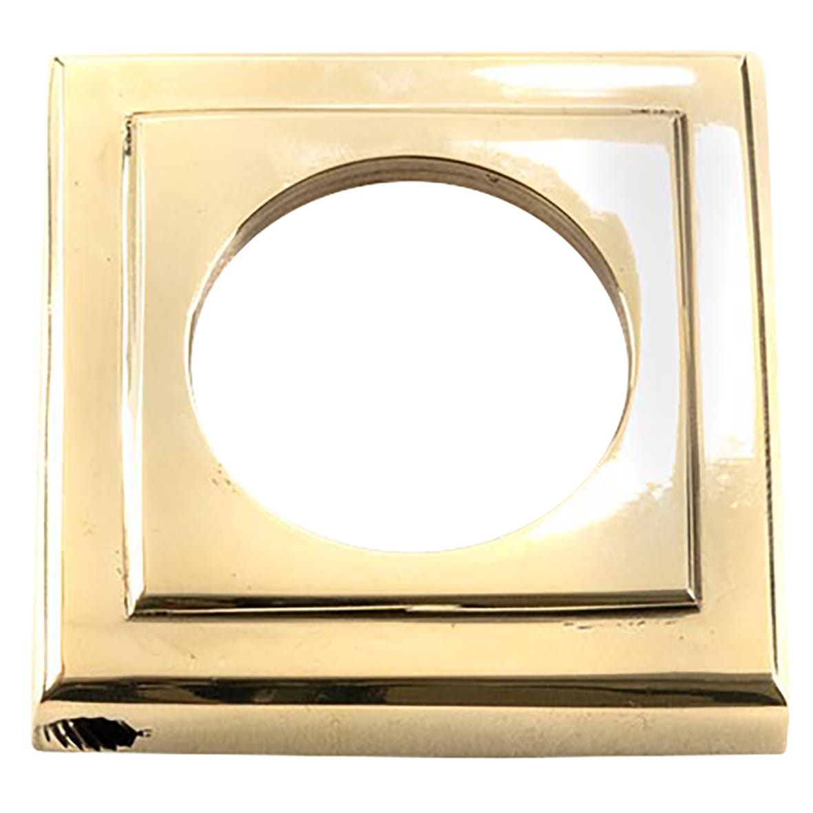Aged Brass Door Handles on Square Rose - Avon Range - view 3