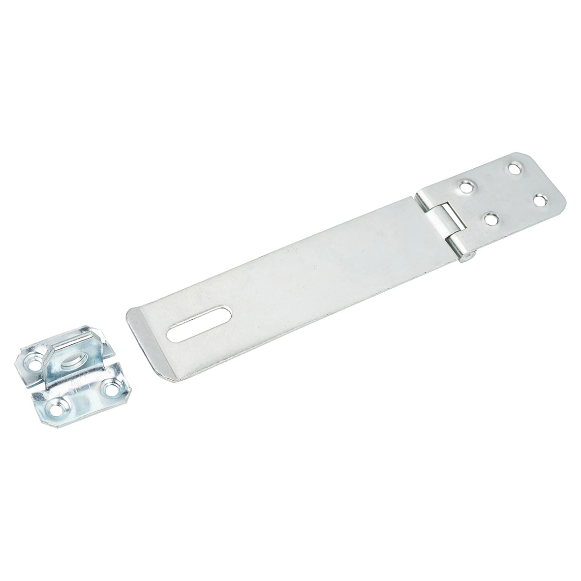 Light Duty Safety Hasp & Staple - 150mm Length - Bright Zinc Plated - view 2