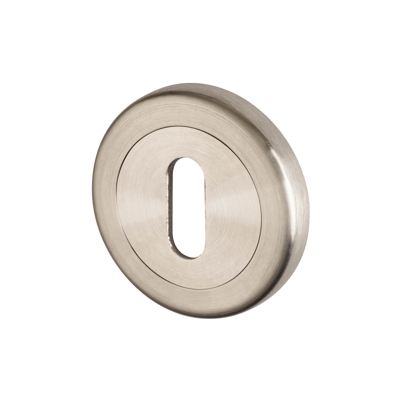 Escutcheon - 50mm Diameter - Keyhole - 316 Satin Stainless Steel - view 2
