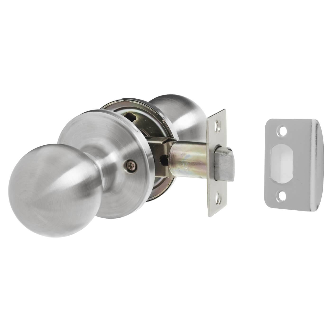 Satin Stainless Steel Bala Hotel Passage Mortice Door Knobset - 65mm Rose Diameter - view 3