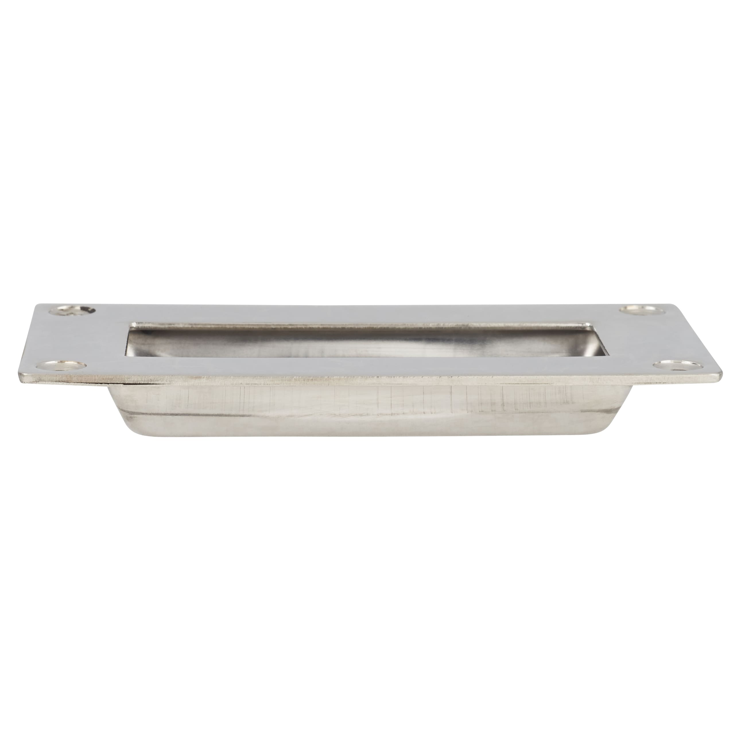 Rectangular Flush Cabinet Pull Handle - 102 x 51mm - Polished Stainless Steel - view 3
