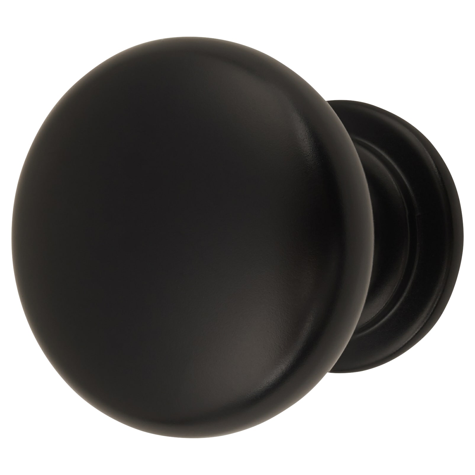 Domed Round Cabinet Knob - 25mm Diameter - Matt Black - view 2
