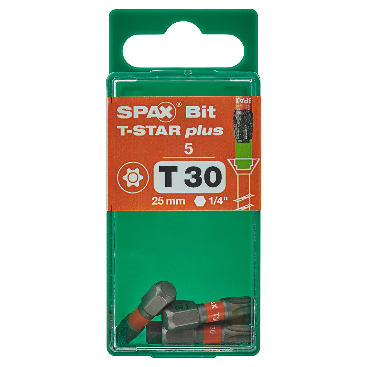 T-Star Plus Driver Bit - Torx - T30 - 25mm Length - Pack of 5 - view 2