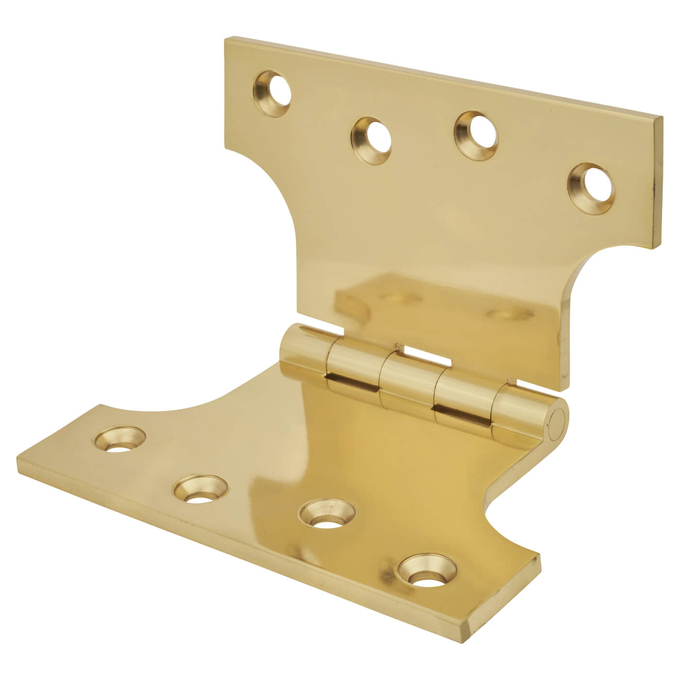 Parliament Hinge - 100 x 75 x 125 - Polished Brass - Pair - view 3