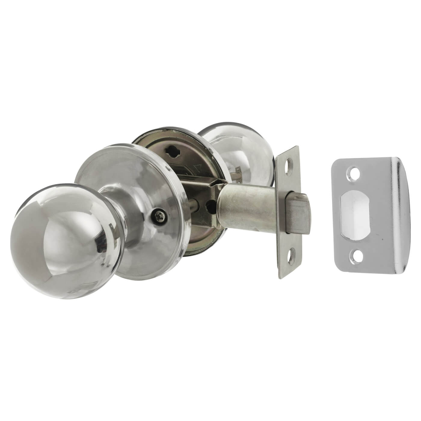 Polished Stainless Steel Bala Hotel Passage Mortice Door Knobset - 65mm Rose Diameter - view 3