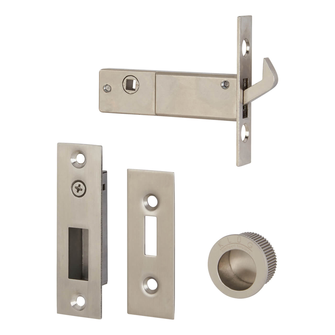 Round Flush Privacy Set with Bolt - Stainless Steel Grade 304 - Satin Stainless Steel - view 4