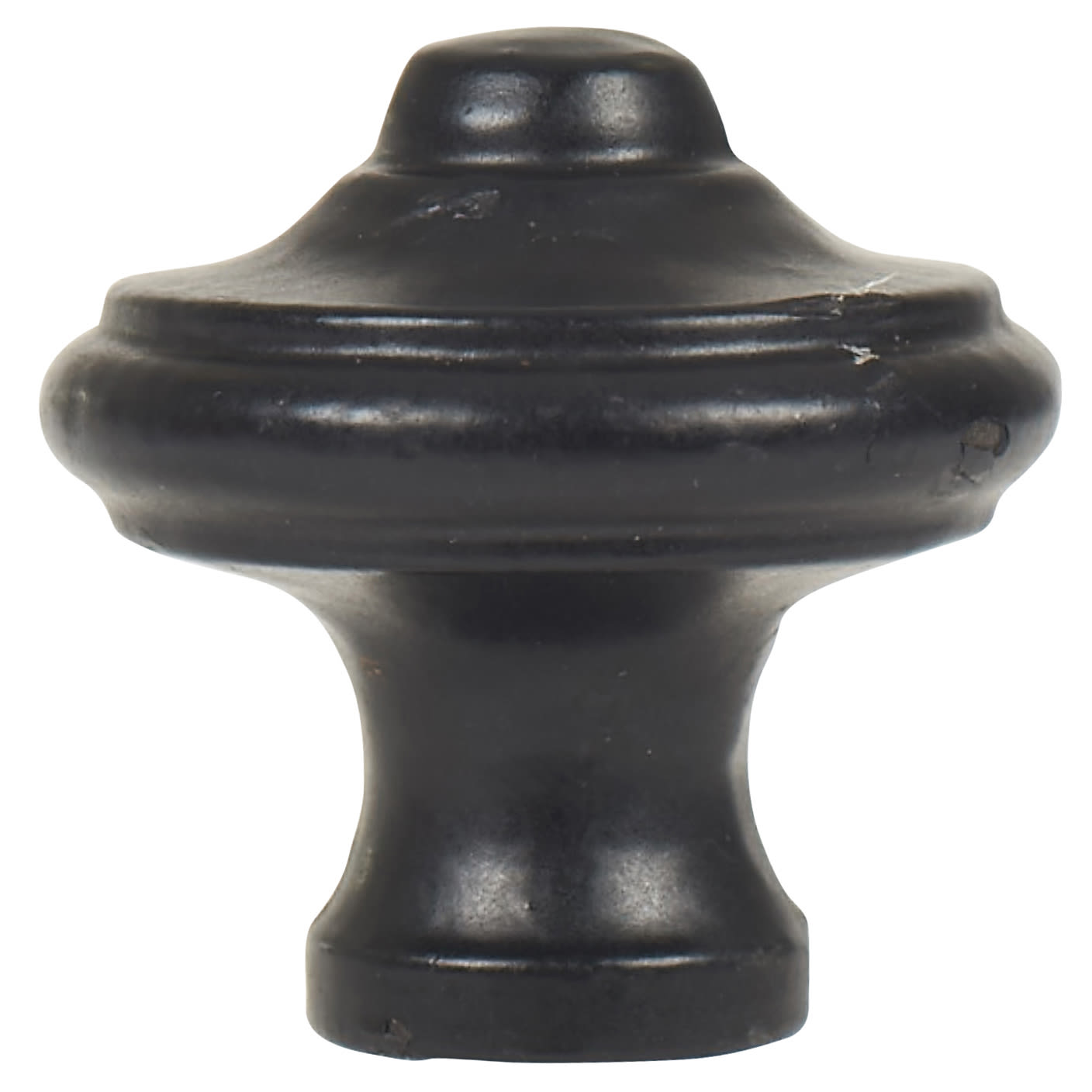 Button Round Cabinet Knob - 35mm Diameter - Black Iron - view 3