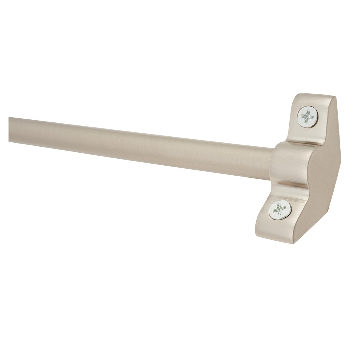 Stair Rod with Plain Finials - 900mm Length - Satin Nickel - view 2