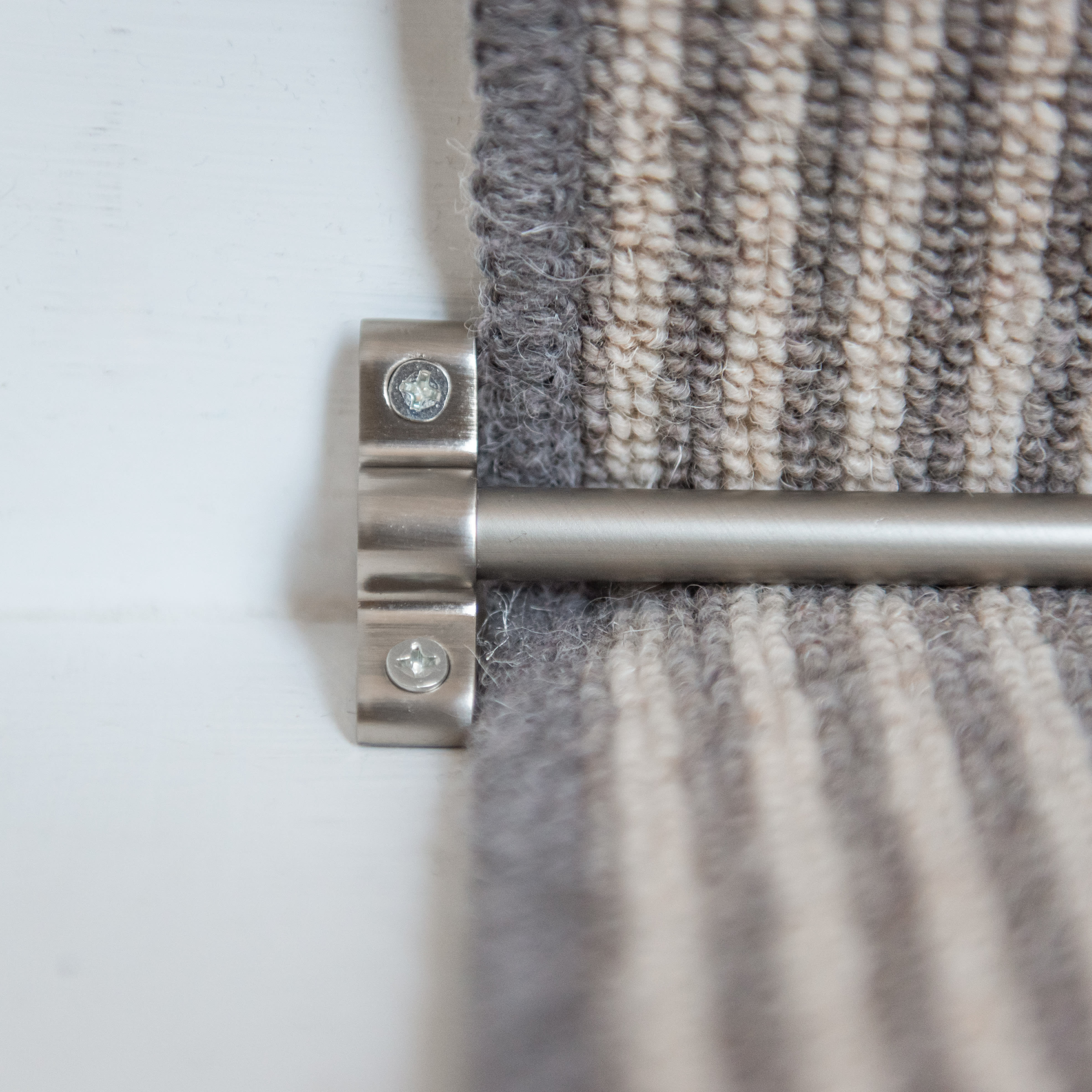 Stair Rod with Plain Finials - 900mm Length - Satin Nickel - view 5