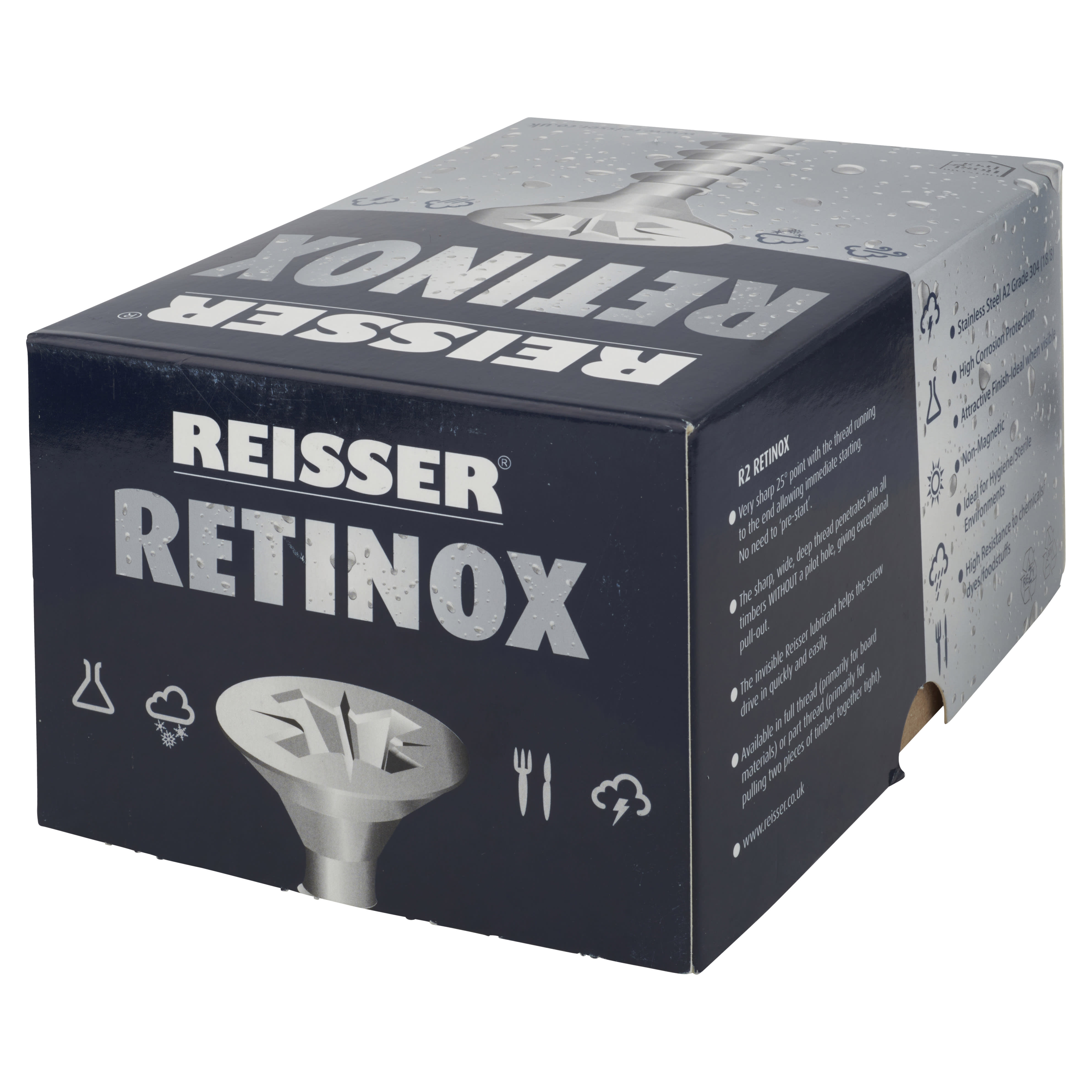 R2 Retinox Pozi Countersunk Wood Screws - 5.0 x 100mm - A2 Stainless Steel - Pack of 200 - view 4