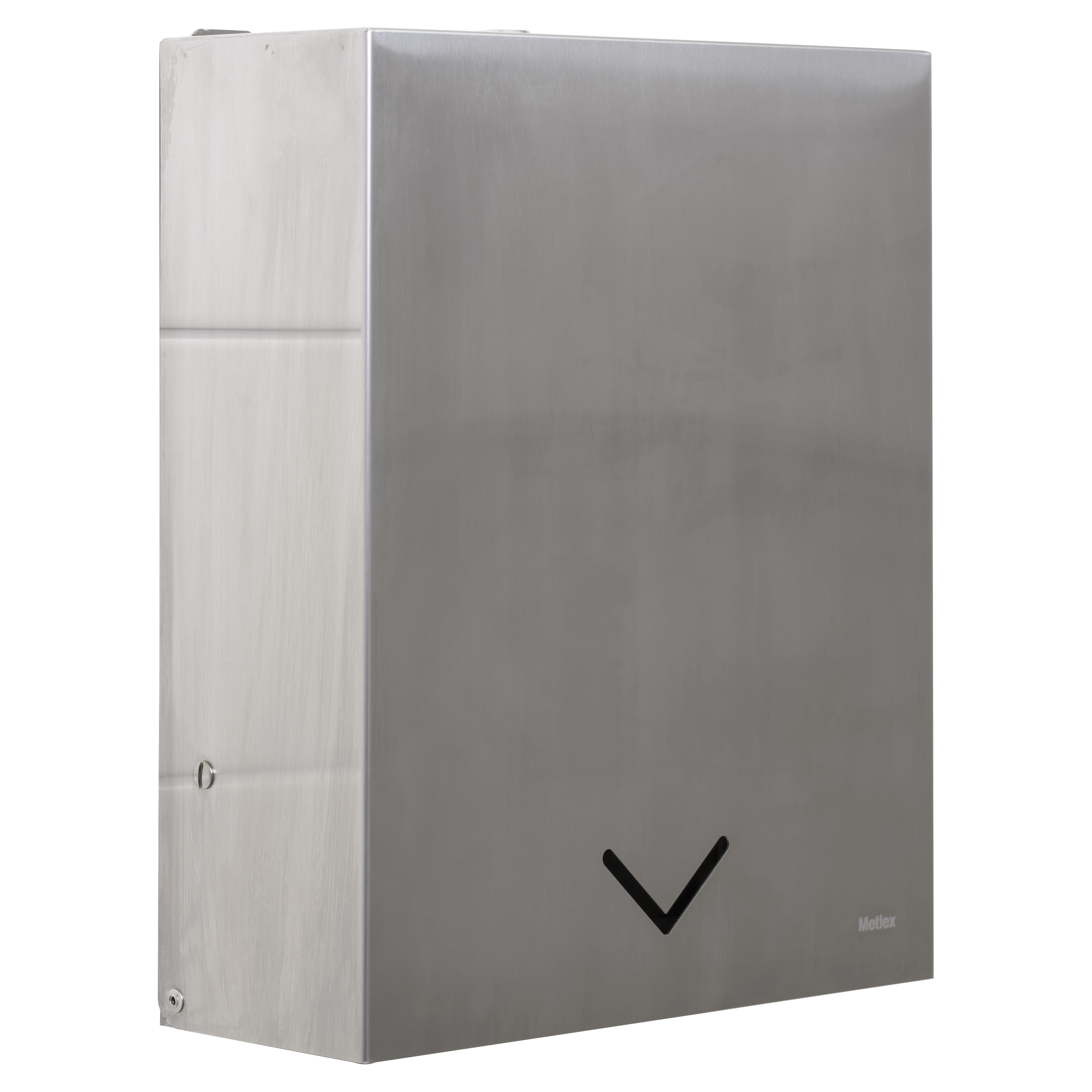 Kepler Wall Mounted Lockable Paper Towel Dispenser - 280 x 112 x 325mm - Brushed Stainless Steel - view 2