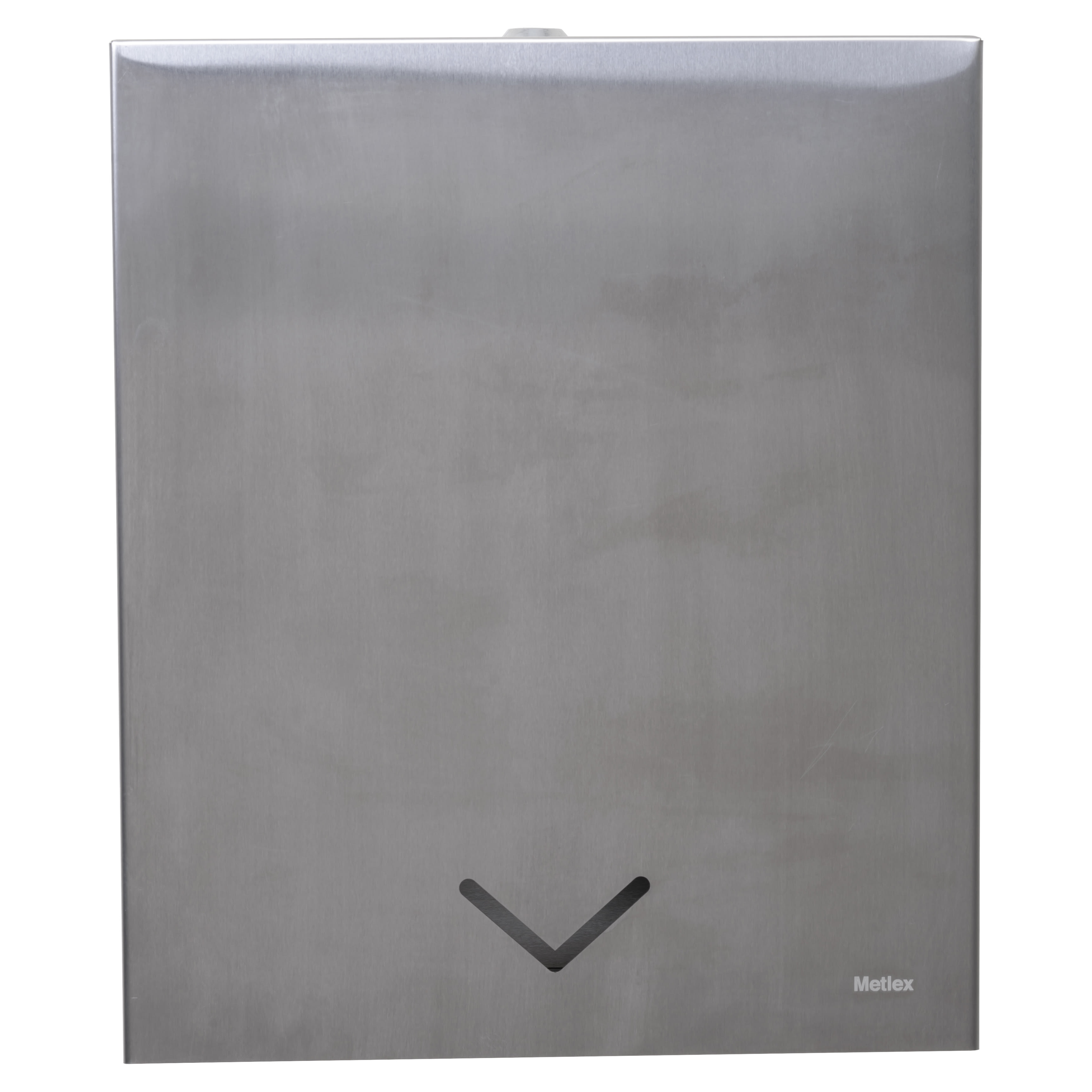 Kepler Wall Mounted Lockable Paper Towel Dispenser - 280 x 112 x 325mm - Brushed Stainless Steel - view 3