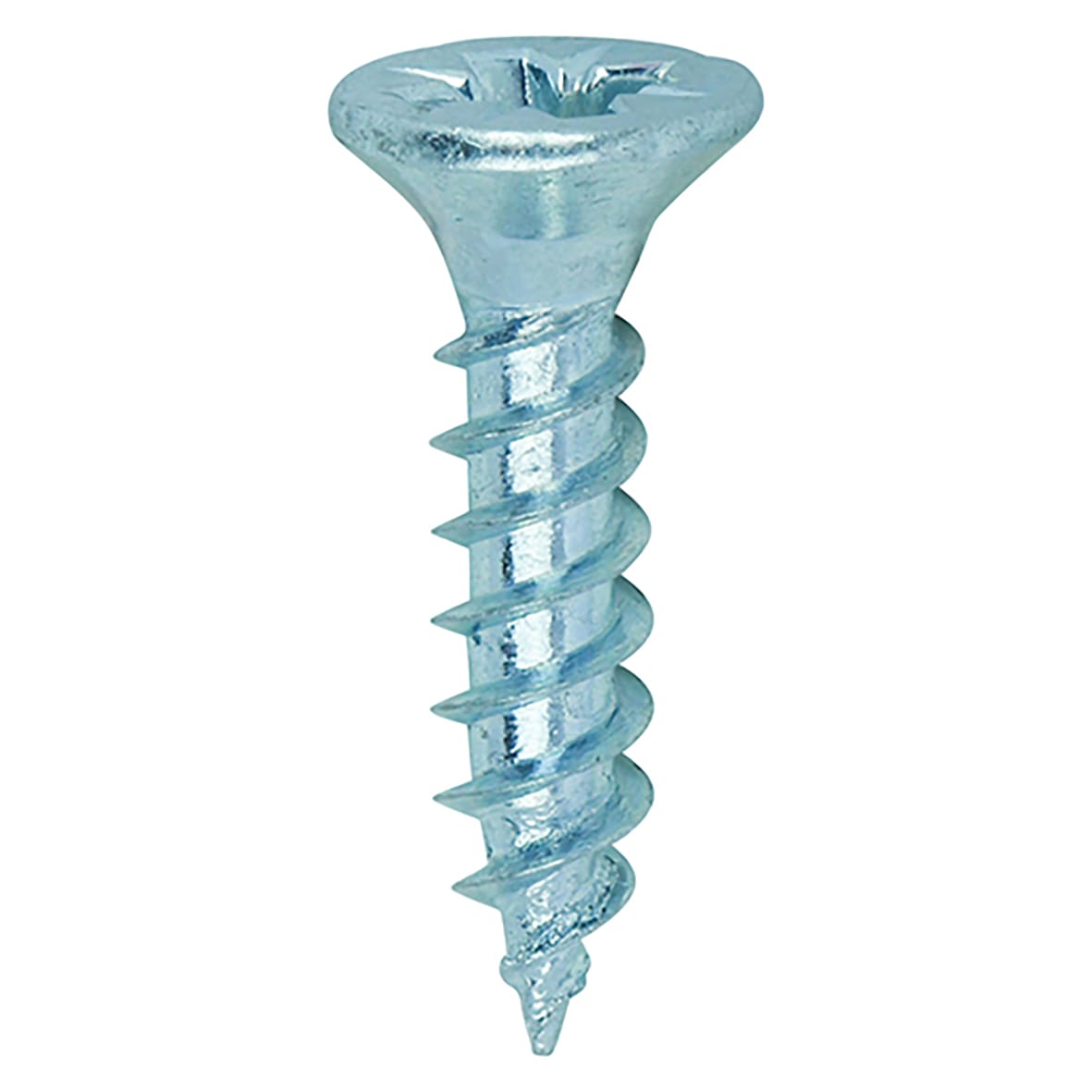Twin Threaded Pozi Countersunk Wood Screws - 6 x 5/8" - Zinc Plated - Pack of 200 - view 3