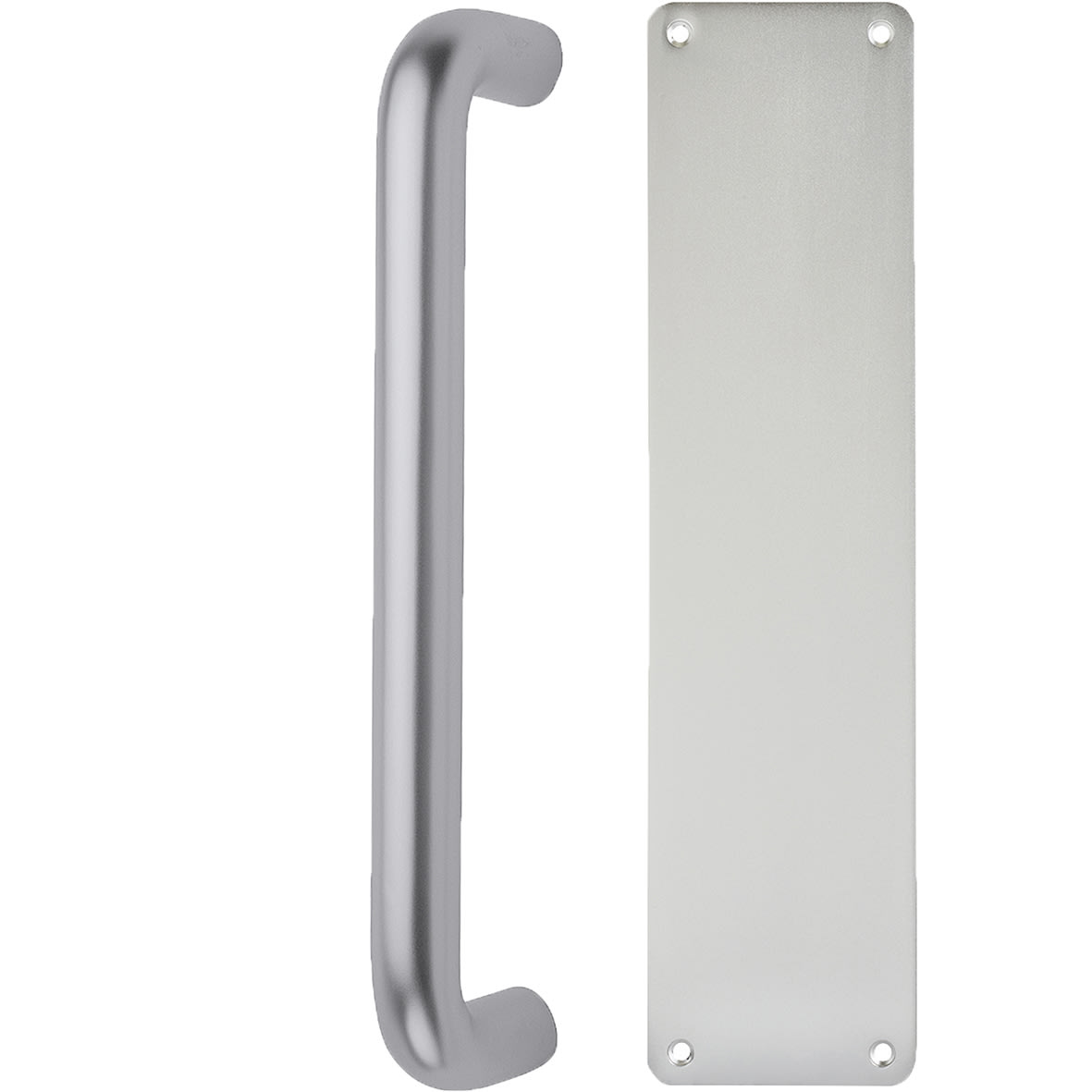 Medium Duty Pull Door Handle Fire Door Kit & Dorgard Holder - Size 2-4 - Push/Pull - Aluminium - view 4