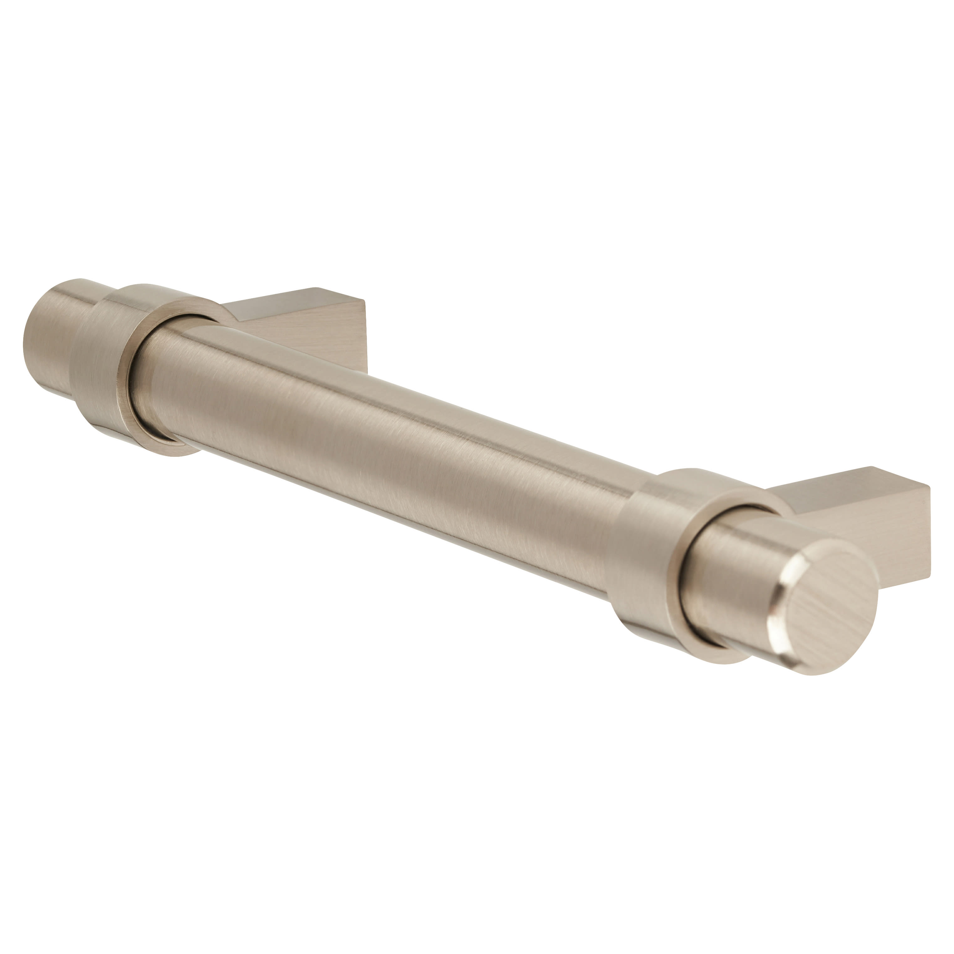 14mm Collared T-Bar Cabinet Pull Handle - 192mm Centres - Satin Stainless Steel - view 4
