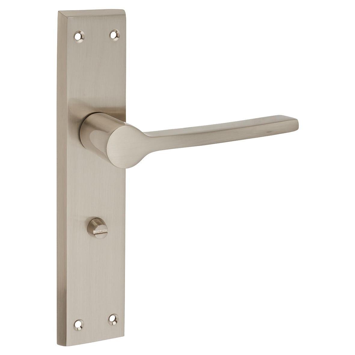 Satin Nickel Bathroom Door Handles - Farley Range - 200 x 42mm - view 5