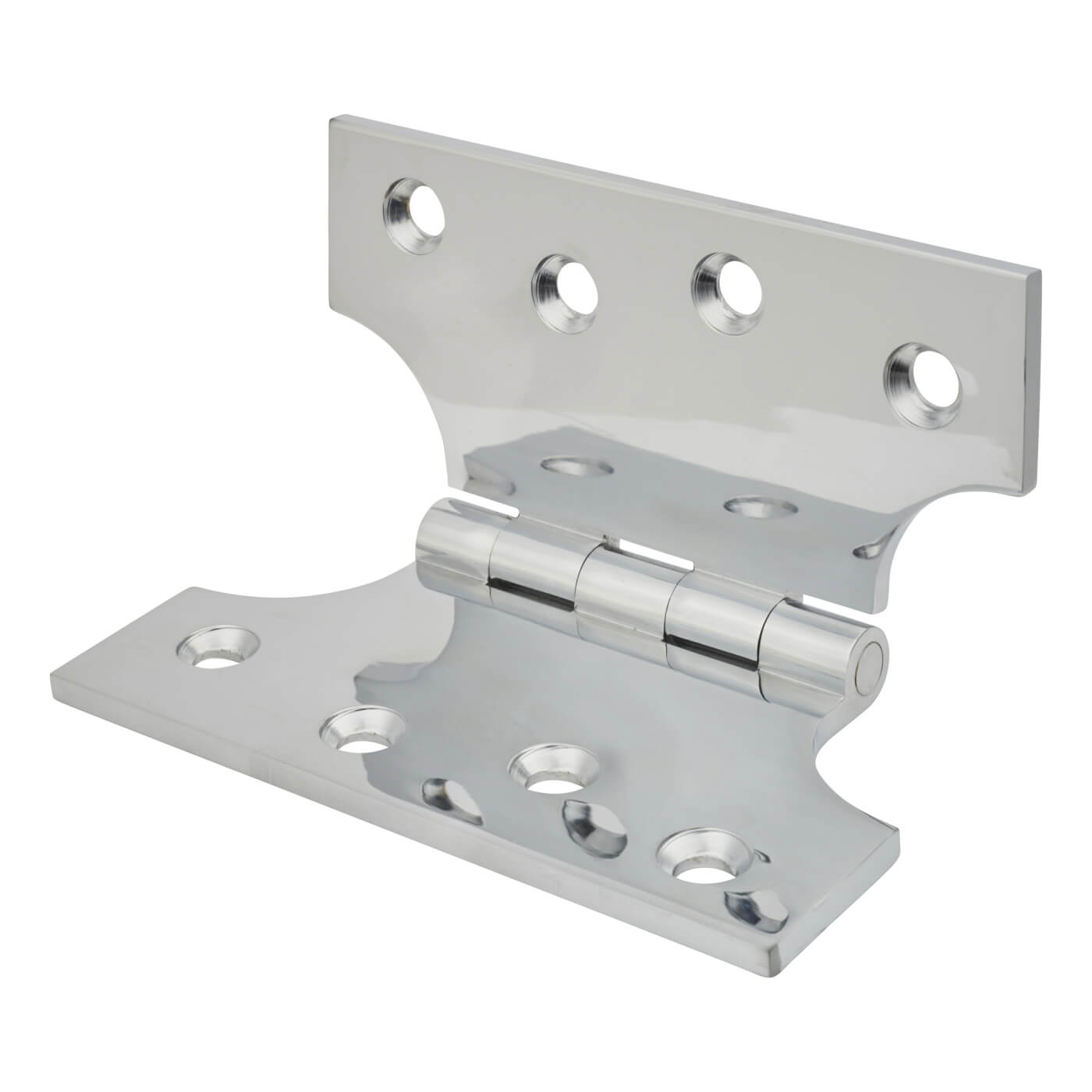 Parliament Hinge - 100 x 50 x 100mm - Polished Chrome - Pair - view 3