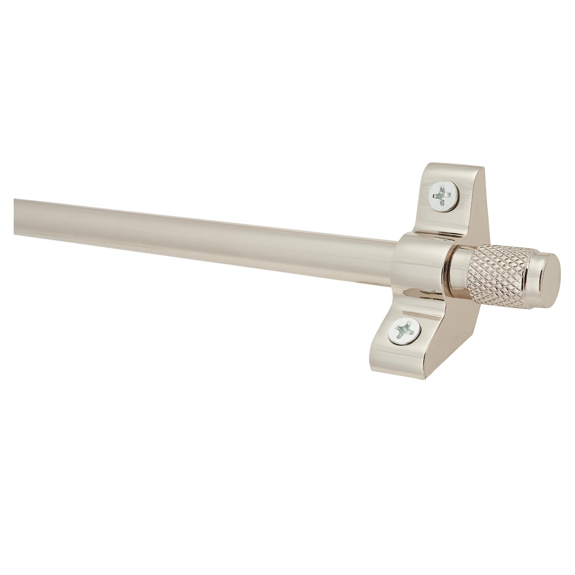 Stair Rod with Knurled Finials - 900mm Length - Polished Nickel - view 2
