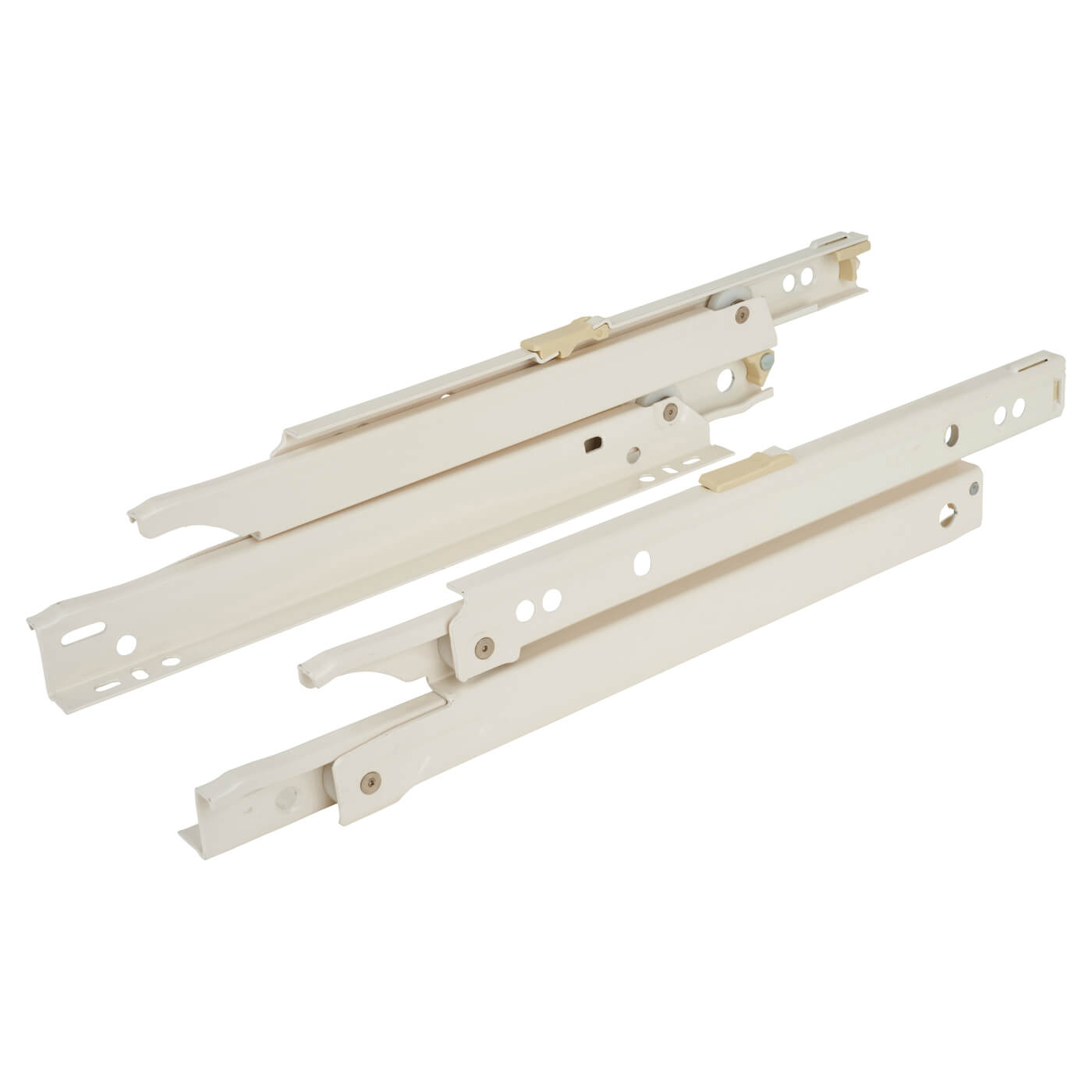 Standard Euro Drawer Runner - Single Extension - 400mm Length - 25kg - Cream - view 2