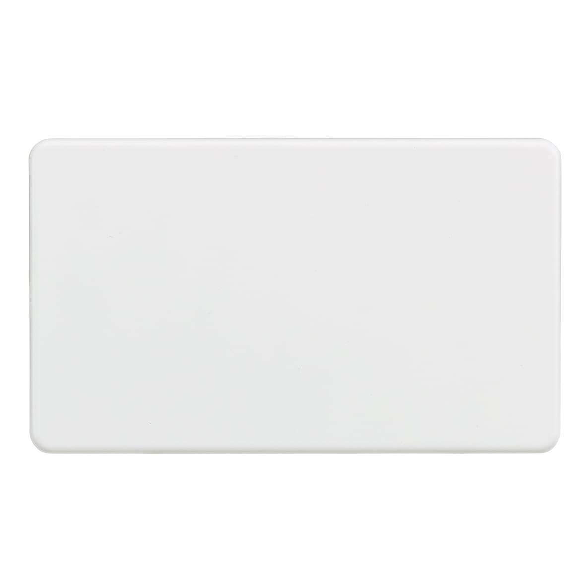 2 Gang Blank Plate - Matt White - view 3