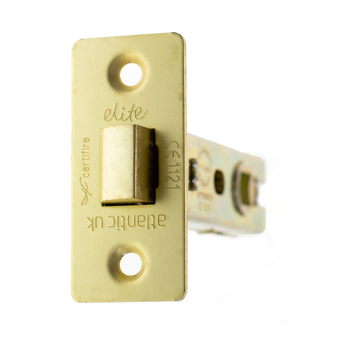 Fire-Rated Tubular Latch - 63mm Case - 45mm Backset - Square - Satin Brass - view 2