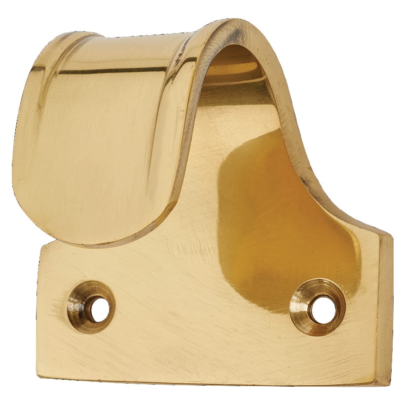 Budget Sash Window Finger Lift - 52 x 35mm - Polished Brass - view 2