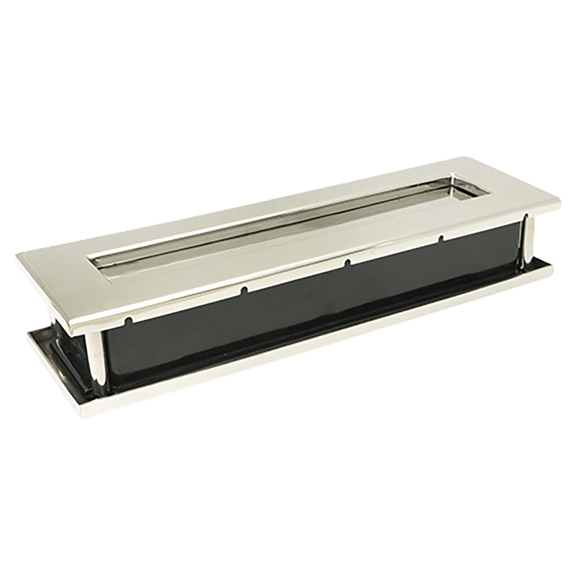 Traditional Letter Plate - 315 x 92mm - Door Thickness 42-72mm - Polished Stainless - view 3