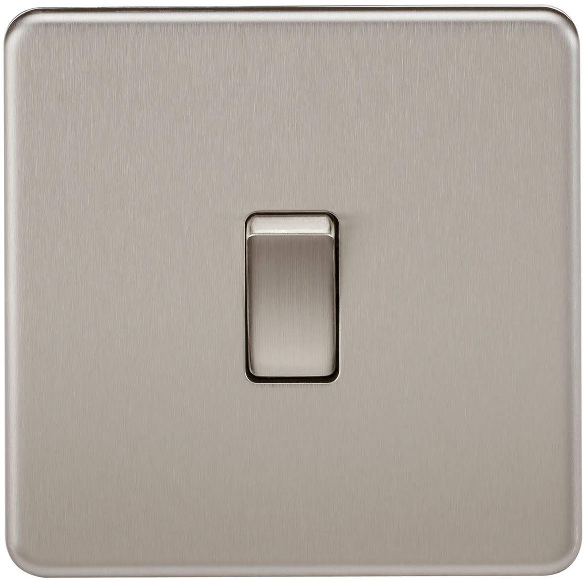 20A 1 Gang DP Screwless Flat Plate Appliance Switch - Brushed Chrome - view 3
