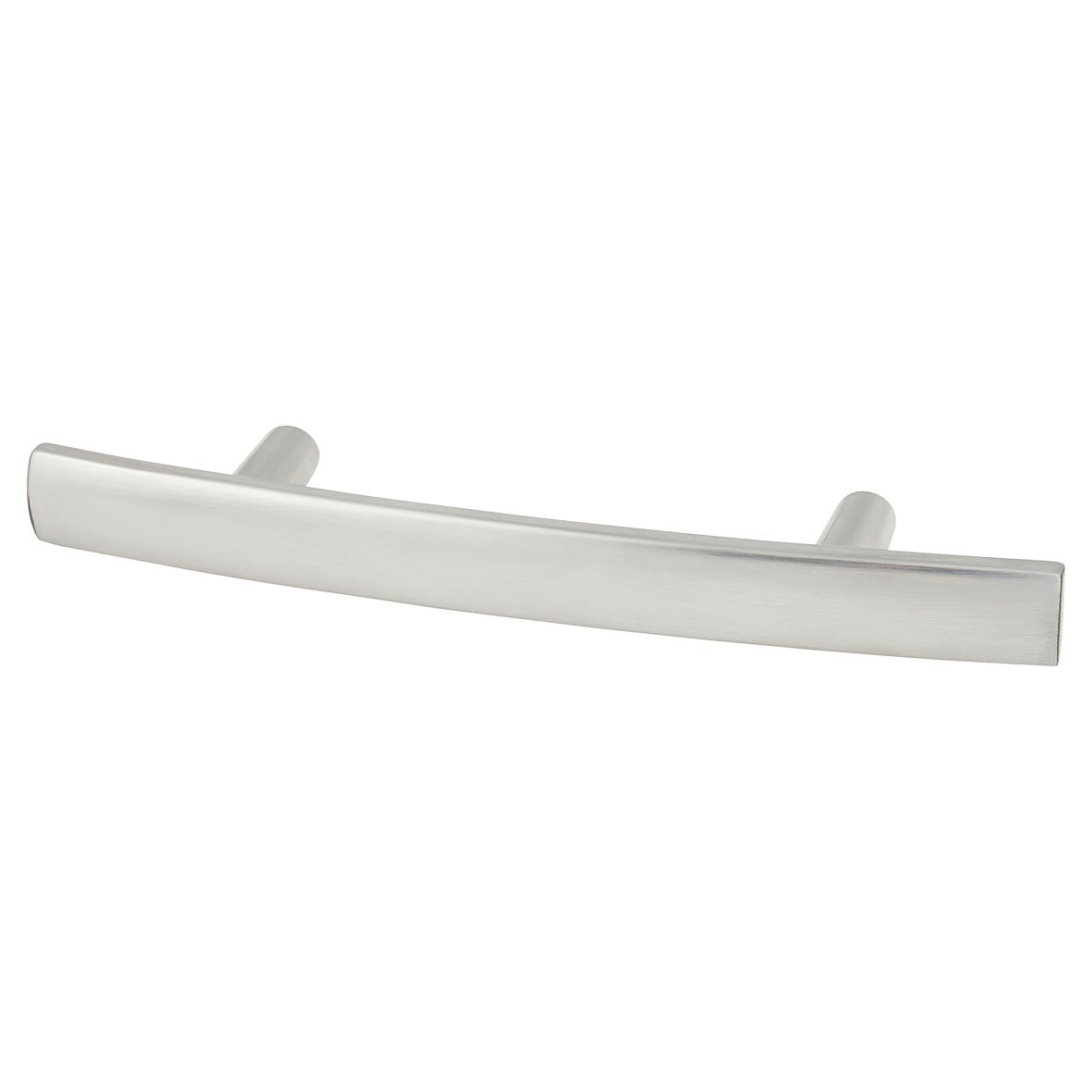 14mm Curved T-Bar Cabinet Pull Handle - 128mm Centres - Satin Chrome - view 2