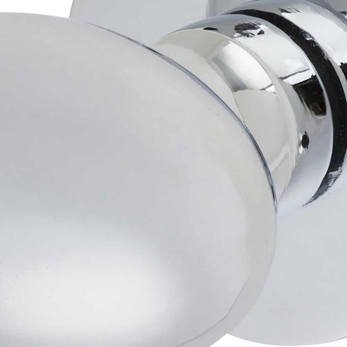 Polished Chrome Victorian Oval Mortice Door Knob - 61mm Rose Diameter - view 5